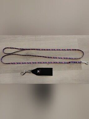 Frisco 3/8" X 6 Ft. Multi Color Dog Leach & Seat Belt Restraint New W/0 Tags